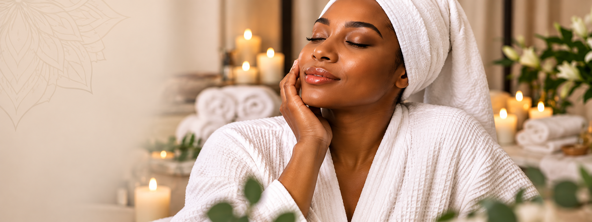 A peaceful spa skincare ritual